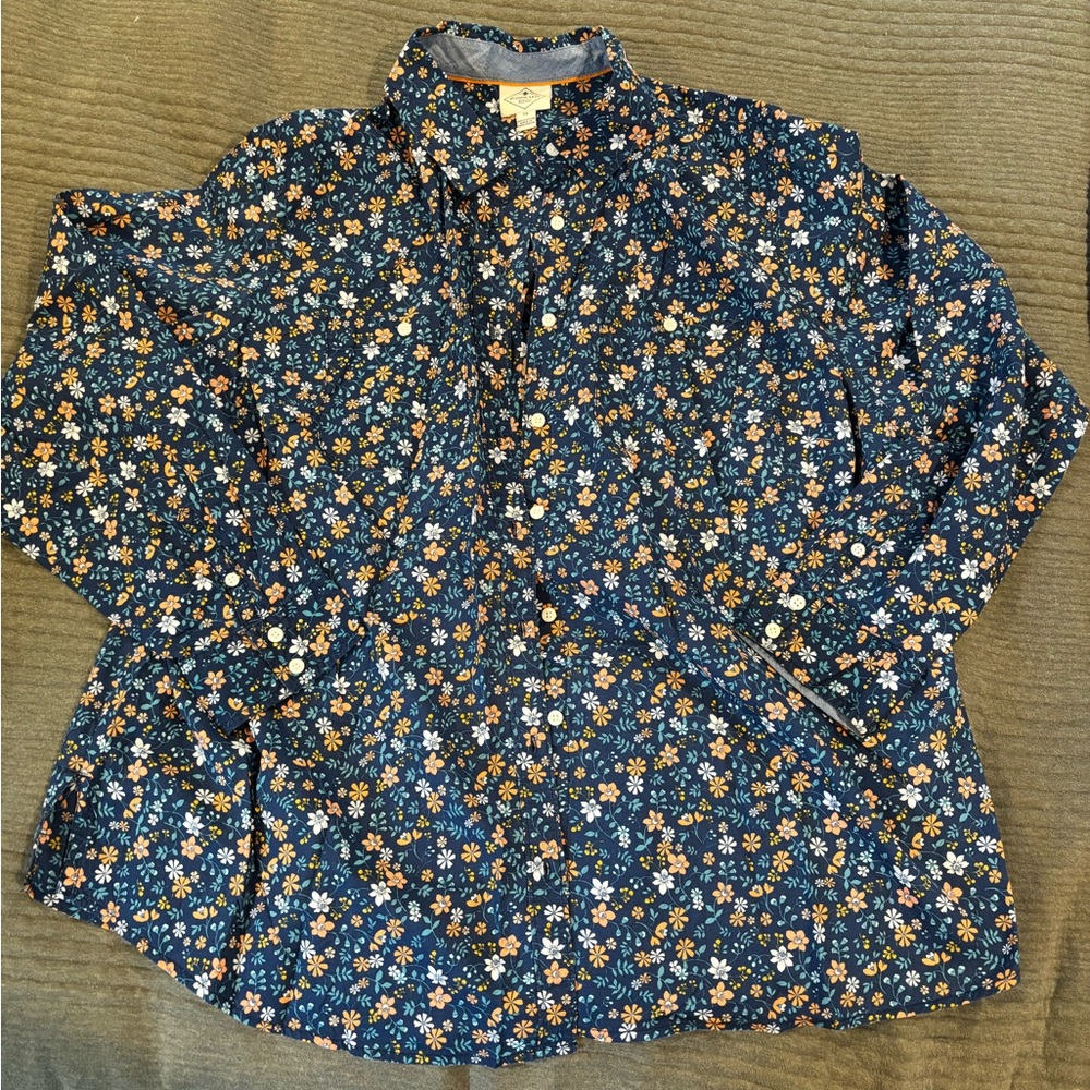 St. Johns Bay Women's Floral Button-Up Shirt -1X